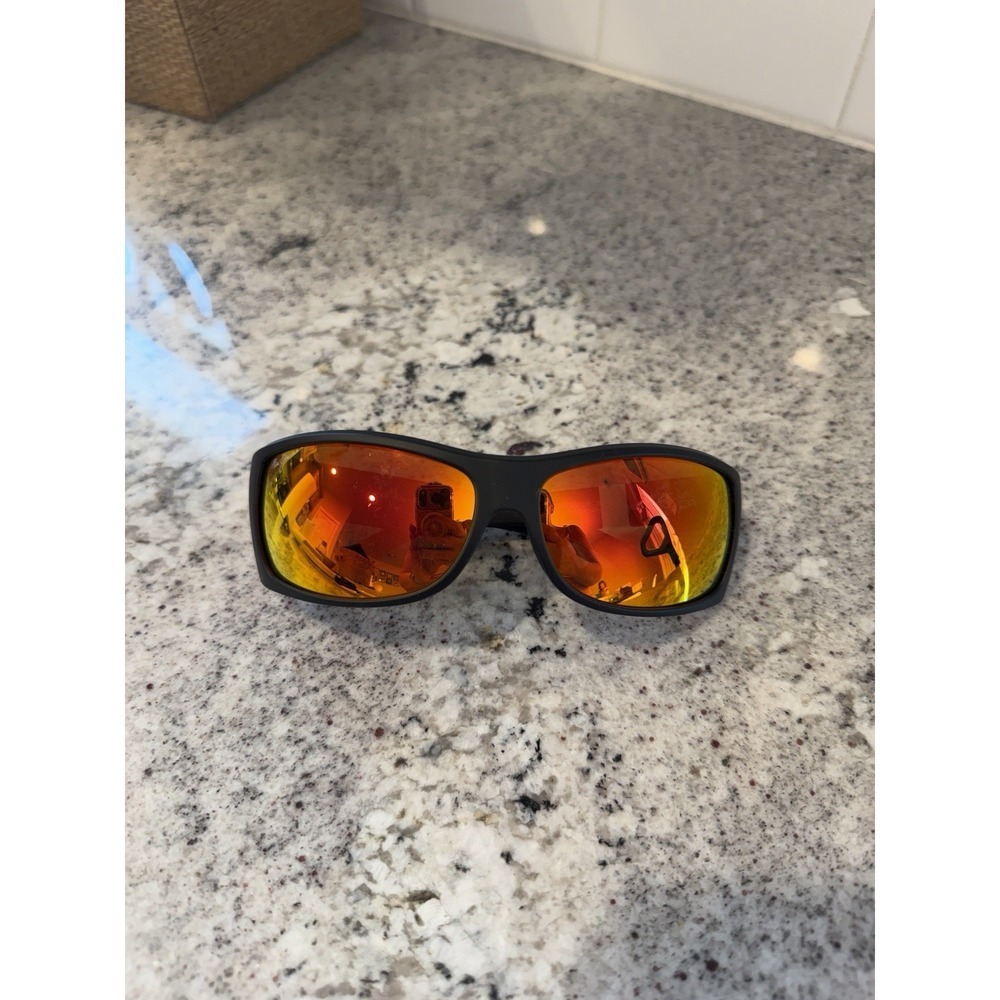 MAUI JIM Equator POLARIZED Sunglasses RM848-04 Black Red/Hawaii Lava NEW $289 - Picture 2 of 5